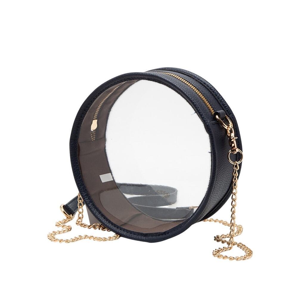 Clear Round Crossbody Stadium Bag for Concerts, Sports Games, Festivals